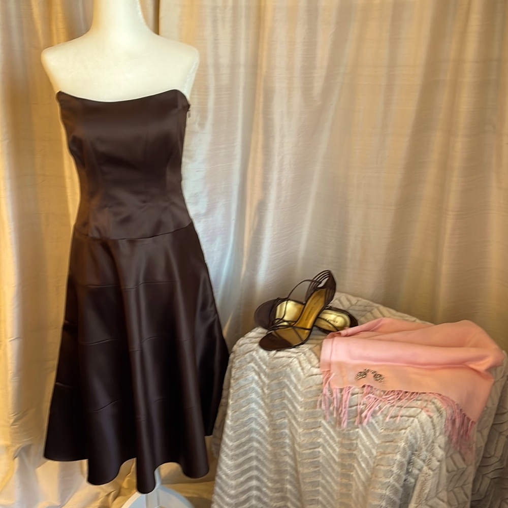 Nicole Miller Strapless Cocktail Dress